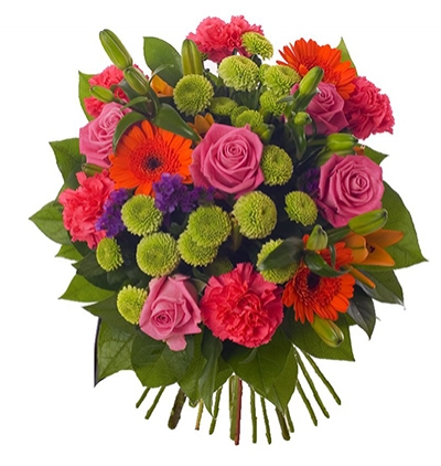 ukrayna 25 pembe gül Çiçeği & Ürünü Karma Çiçeklerden Buket 